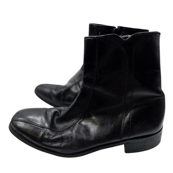 Florsheim Dress Boots Black Leather Mens Size 9 - Picture 1 of 8